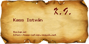 Kass István névjegykártya